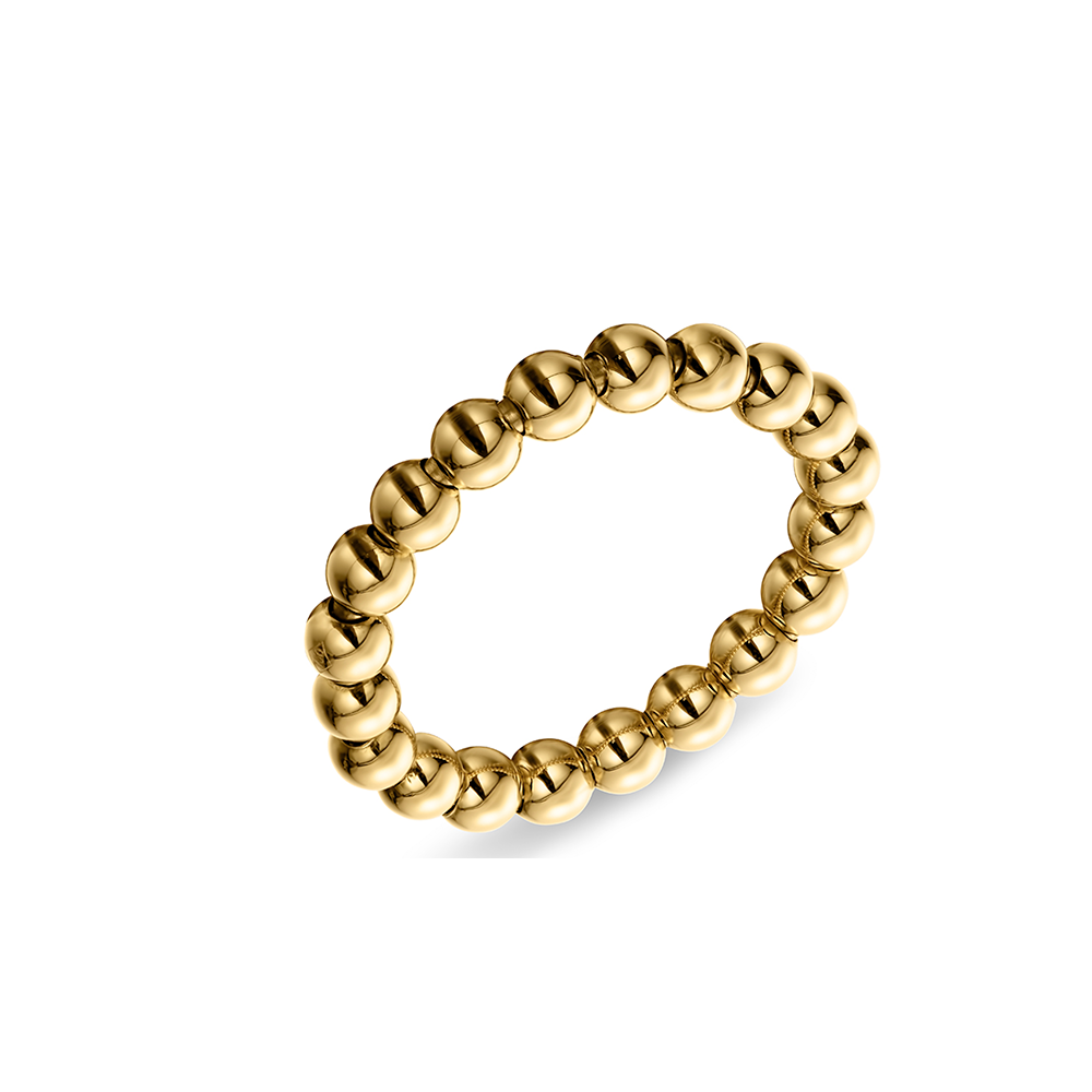 Gold Beaded Stretch Ring