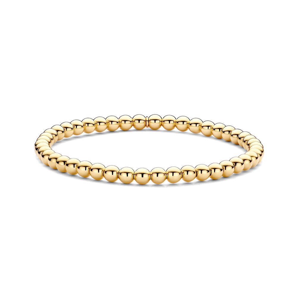 4mm Gold Beaded Stretch Bracelet