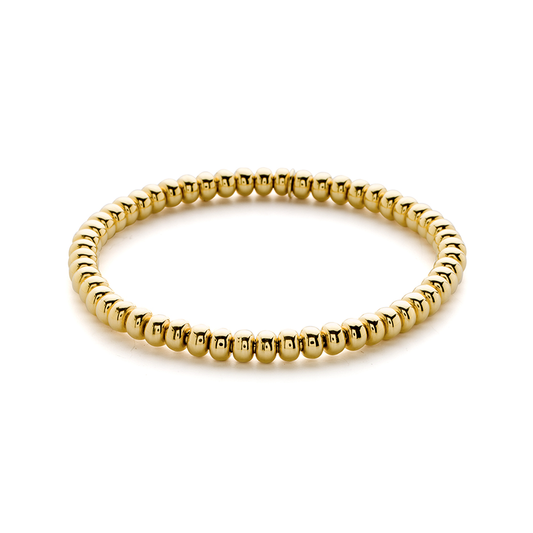 5mm Gold Beaded Stretch Bracelet