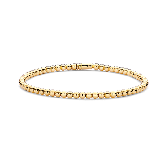 3mm Gold Beaded Stretch Bracelet