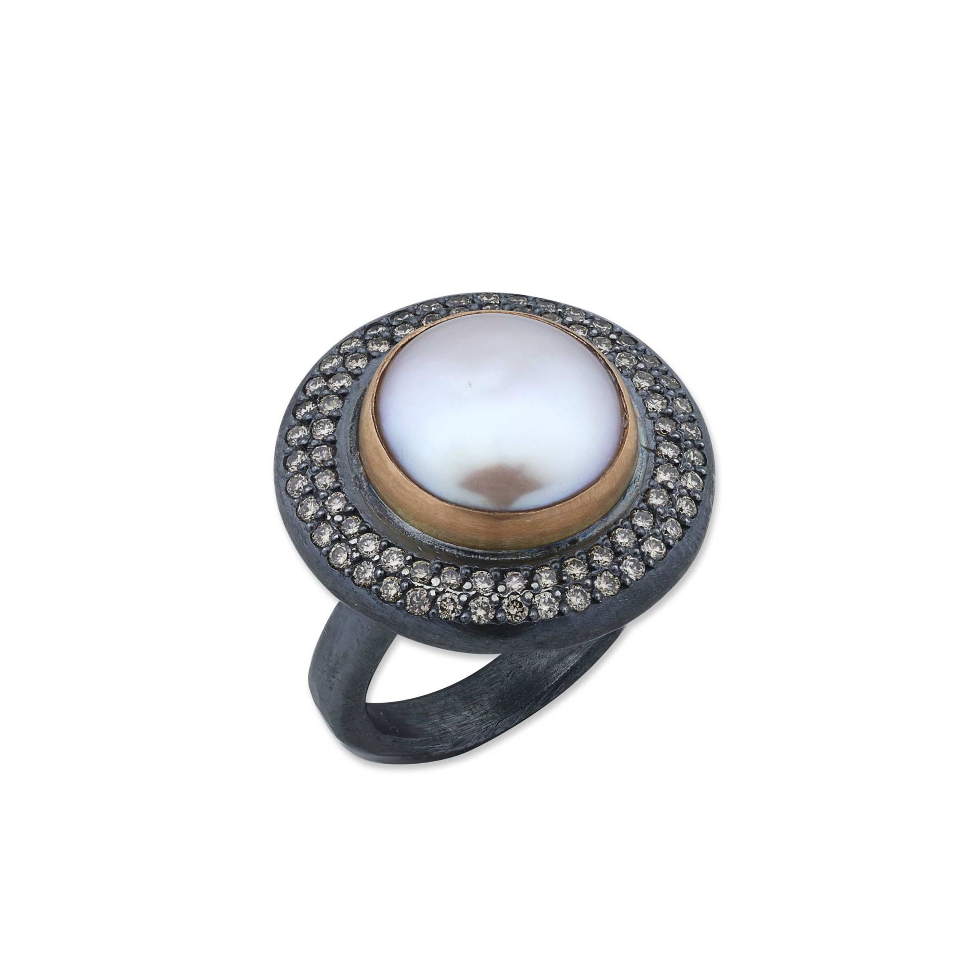 Peach Glow Pearl Ring