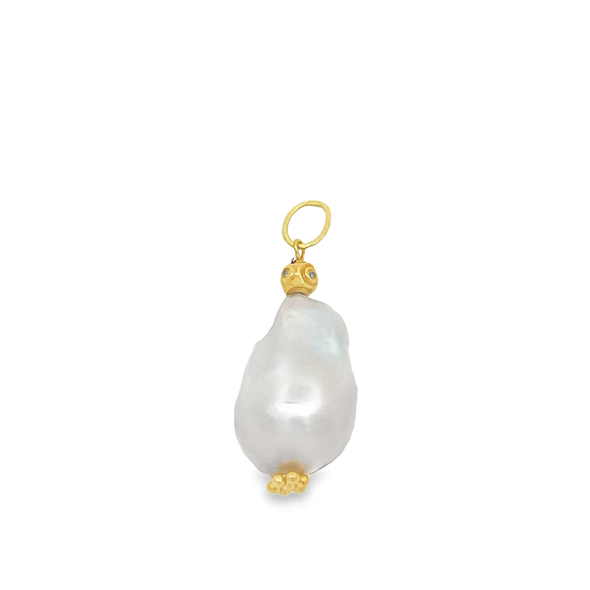 Baroque Pearl & Diamond Charm