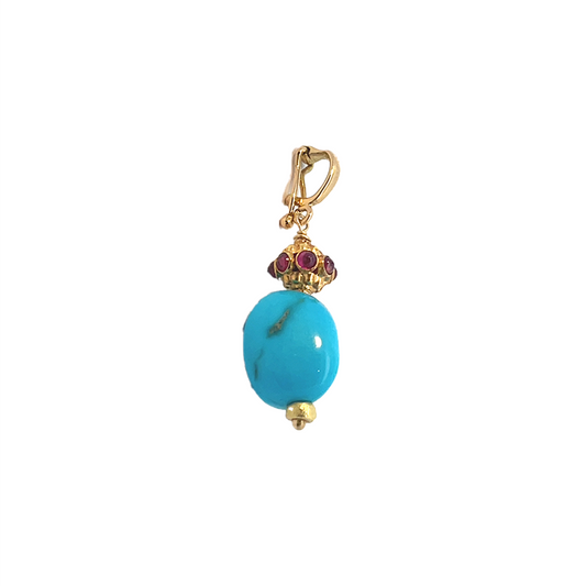 Turquoise & Ruby Charm