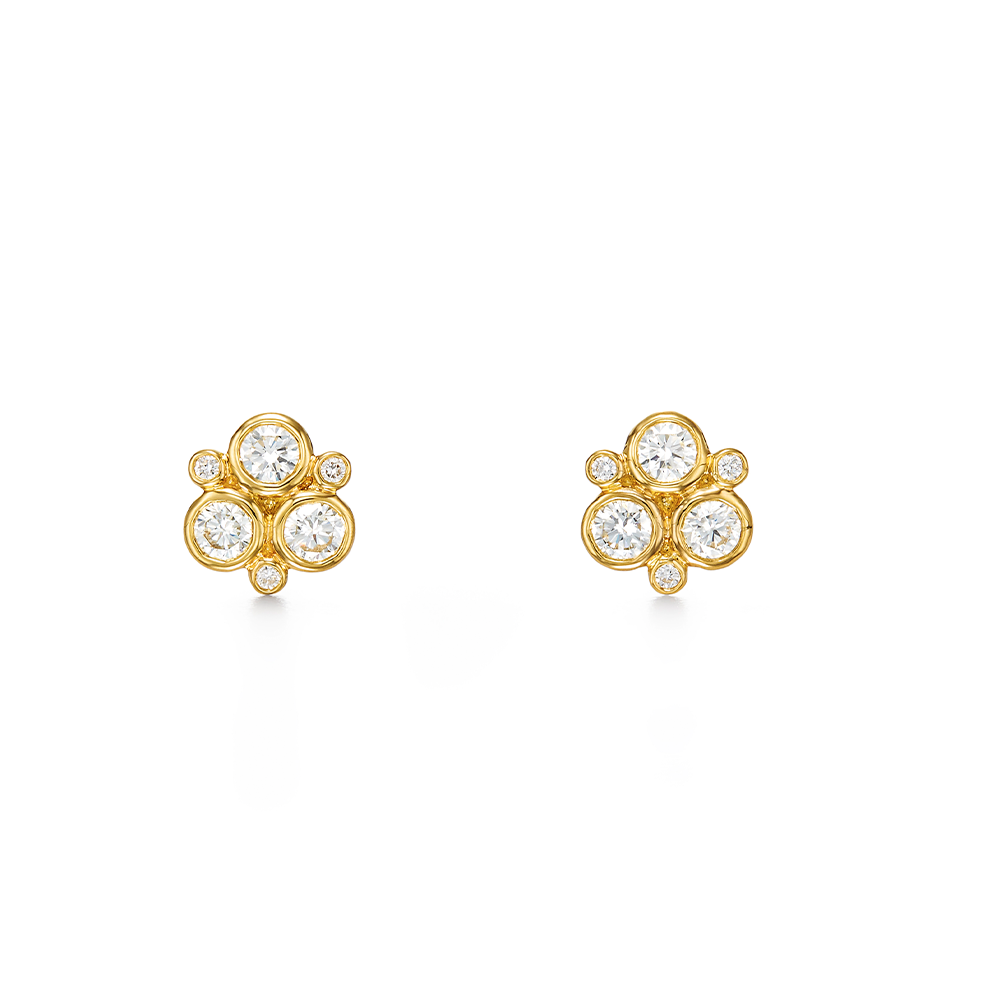 18k Classic Diamond Trio Earrings