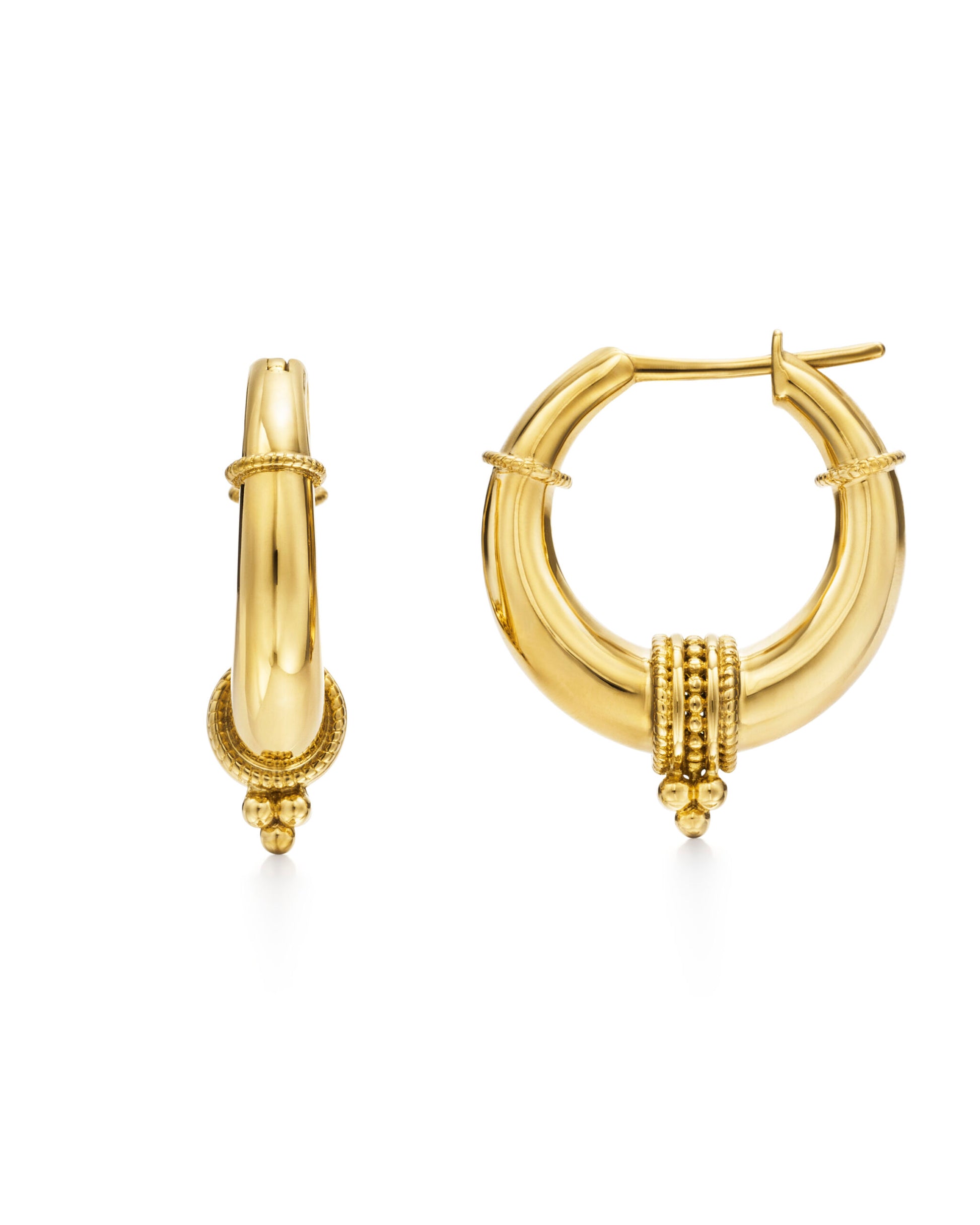 18k Hellenistic Hoop Earrings