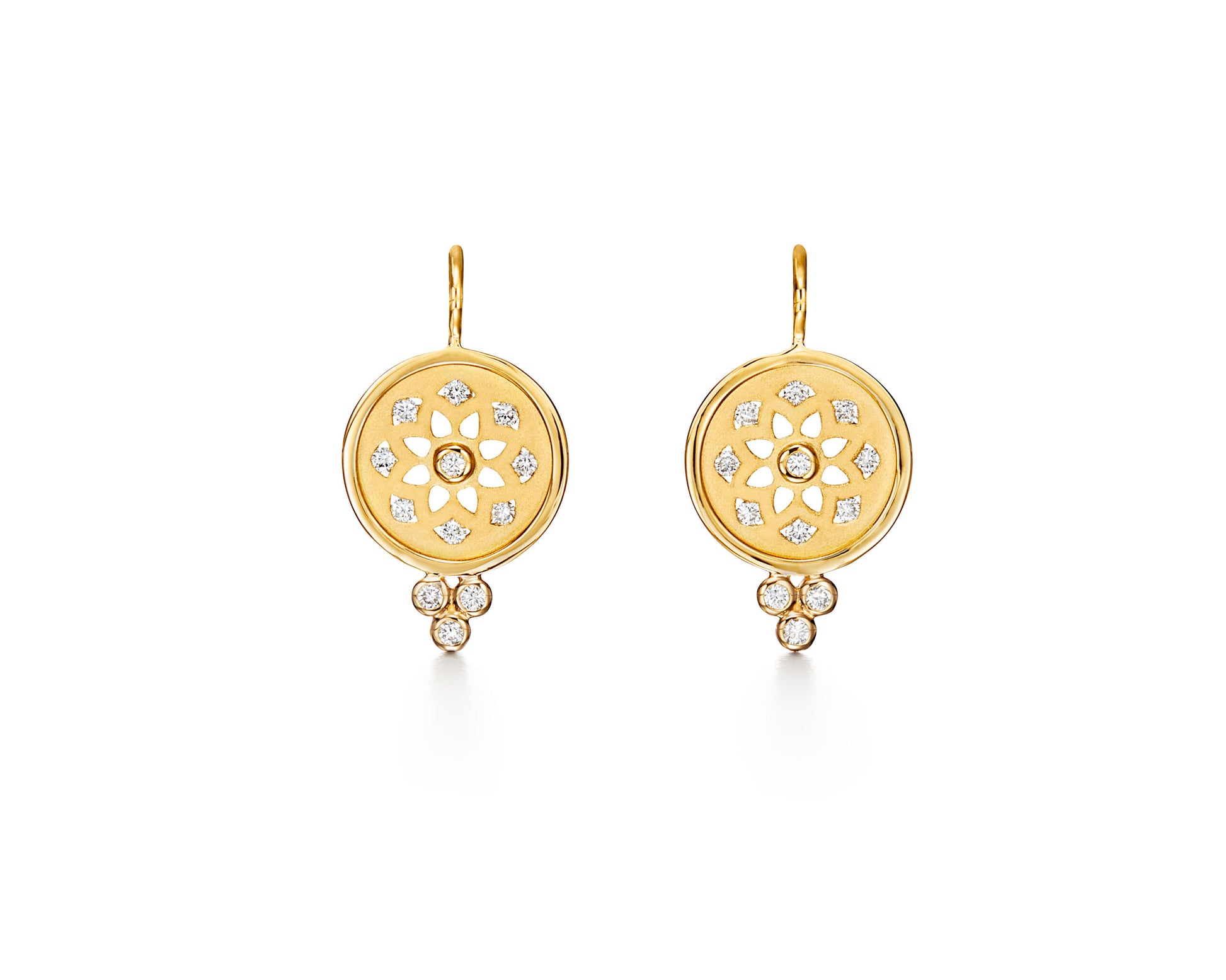 18k Mandala Cutout Earrings