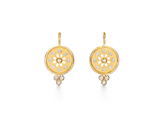 18k Mandala Cutout Earrings