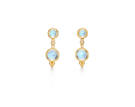 18k Moon Drop Earrings