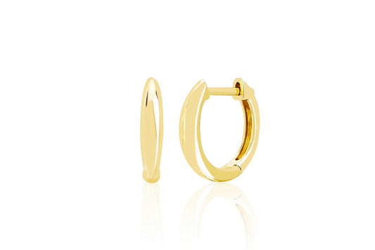 Gold Dome Huggie Earrings