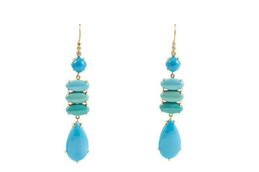 Sleeping Beauty Turquoise Drop Earrings