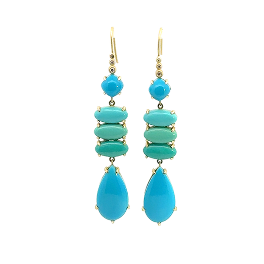 Sleeping Beauty Turquoise Drop Earrings