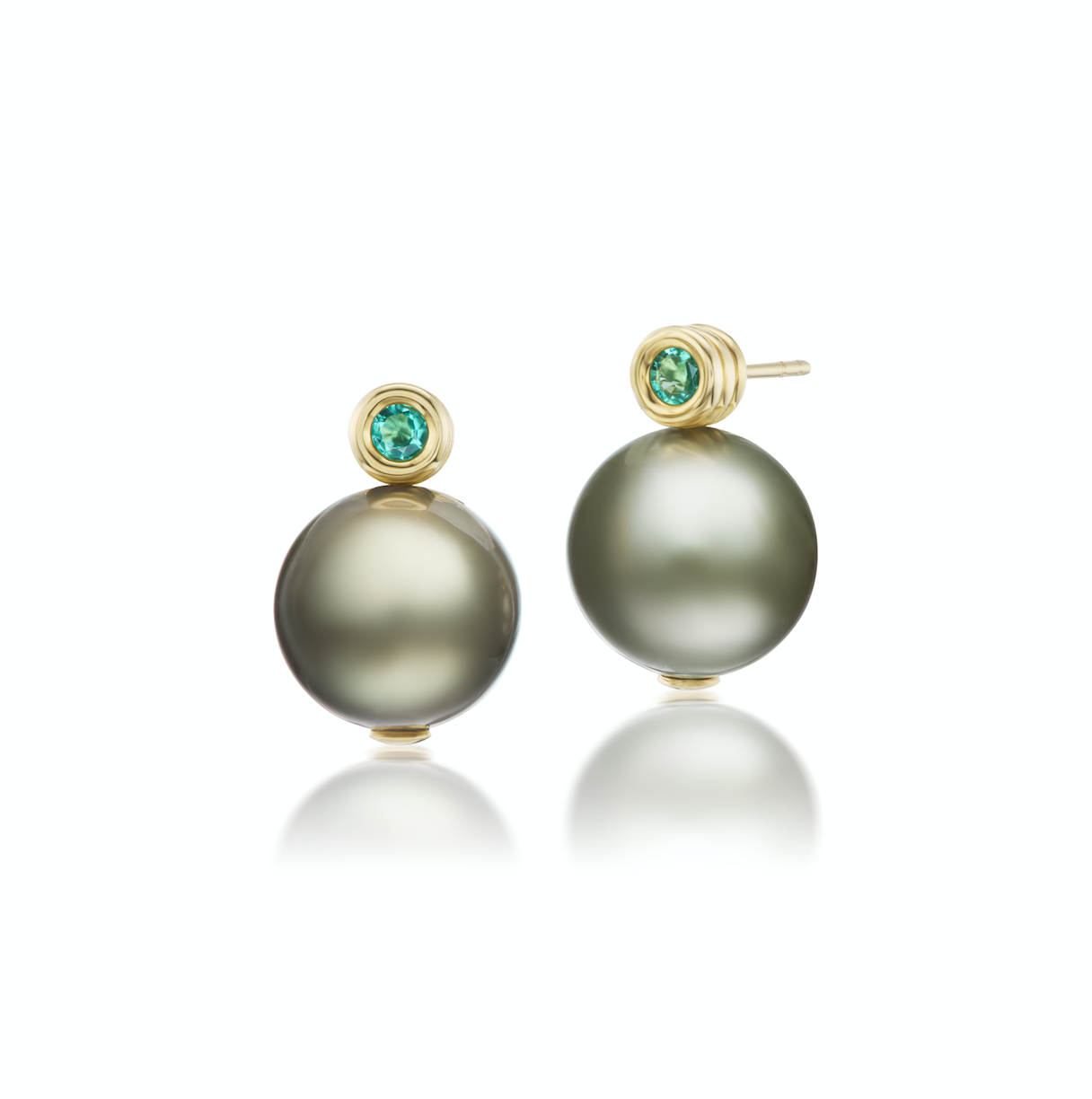 Tahitian Pearl Mini Grotto Stud Earrings