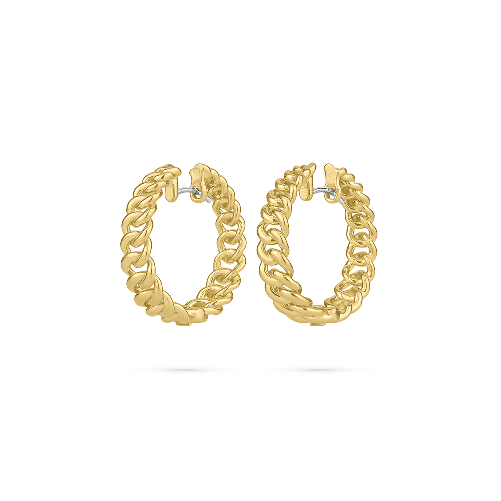 Cuban Chain Hoop Earrings