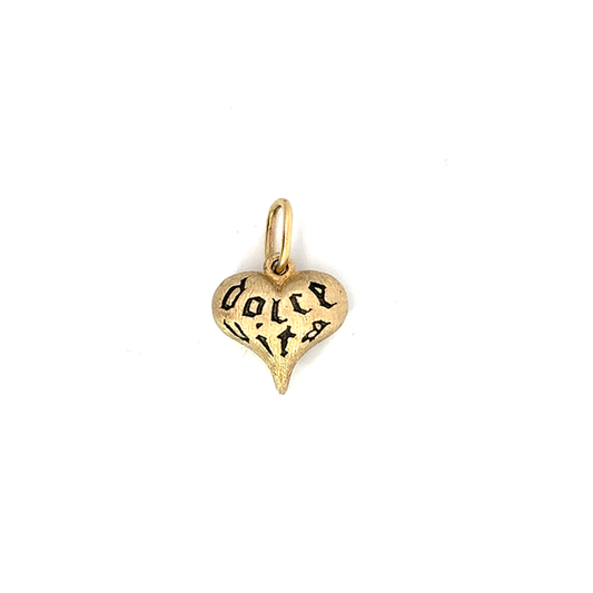 Gold Large Fat Dolce Vita Heart Charm