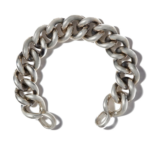 Mega Curb Chain Silver Bracelet