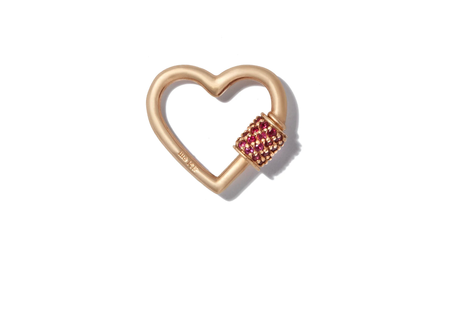 Stone Heart Lock with Rubies