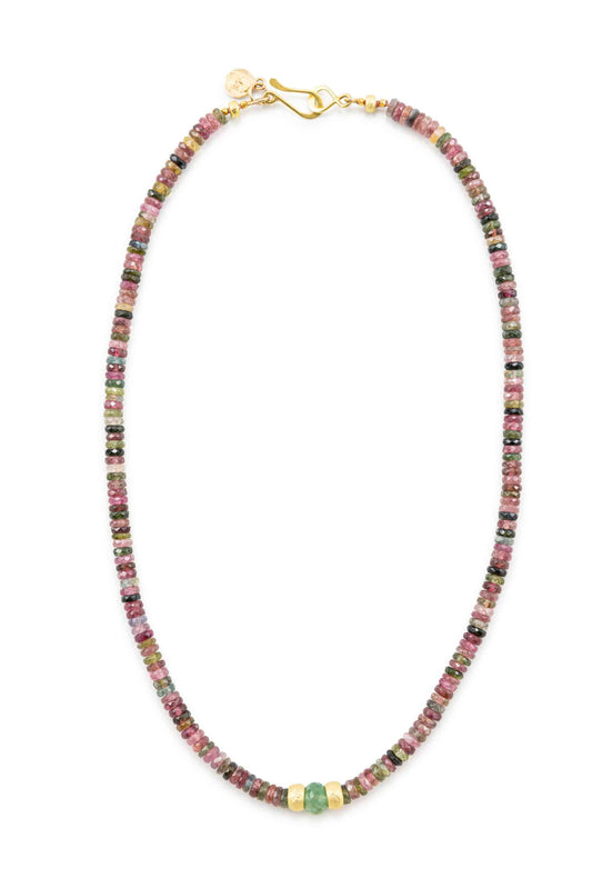 Multicolor Tourmaline & Emerald Necklace