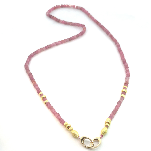 Pink Tourmaline Short Necklace