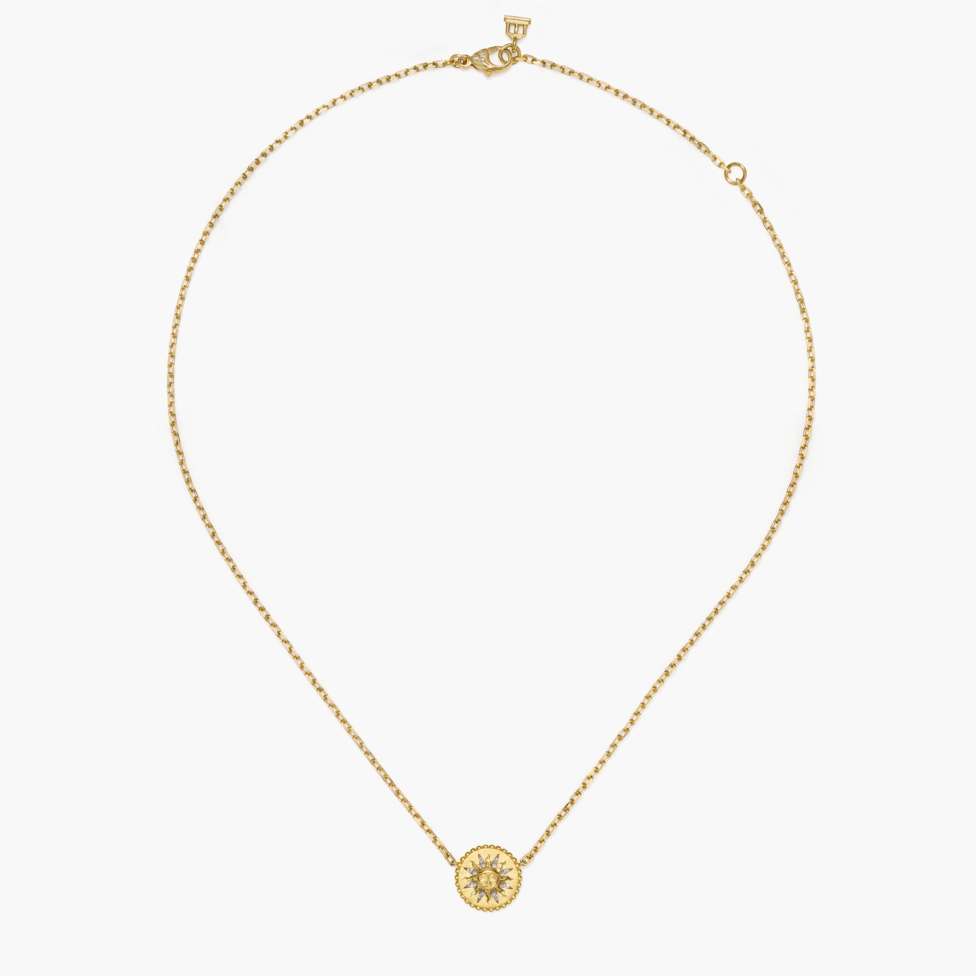 18k Orbit Sun Necklace