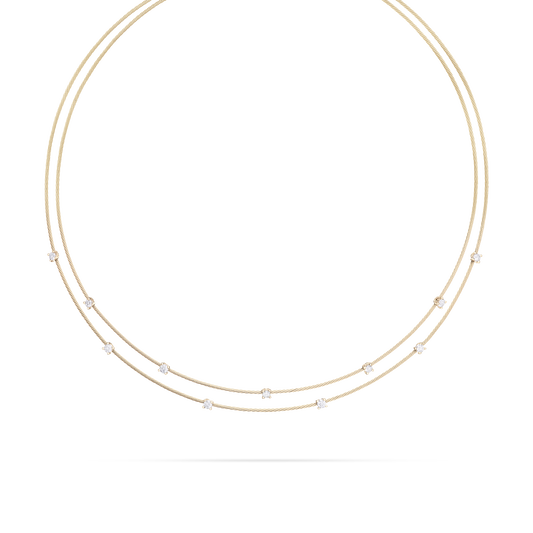 Double Unity Necklace with 11 Diamonds