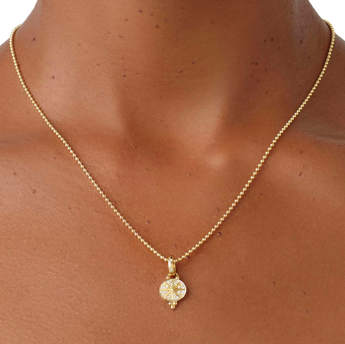 18k Yellow Gold Mini Diamond Pendant