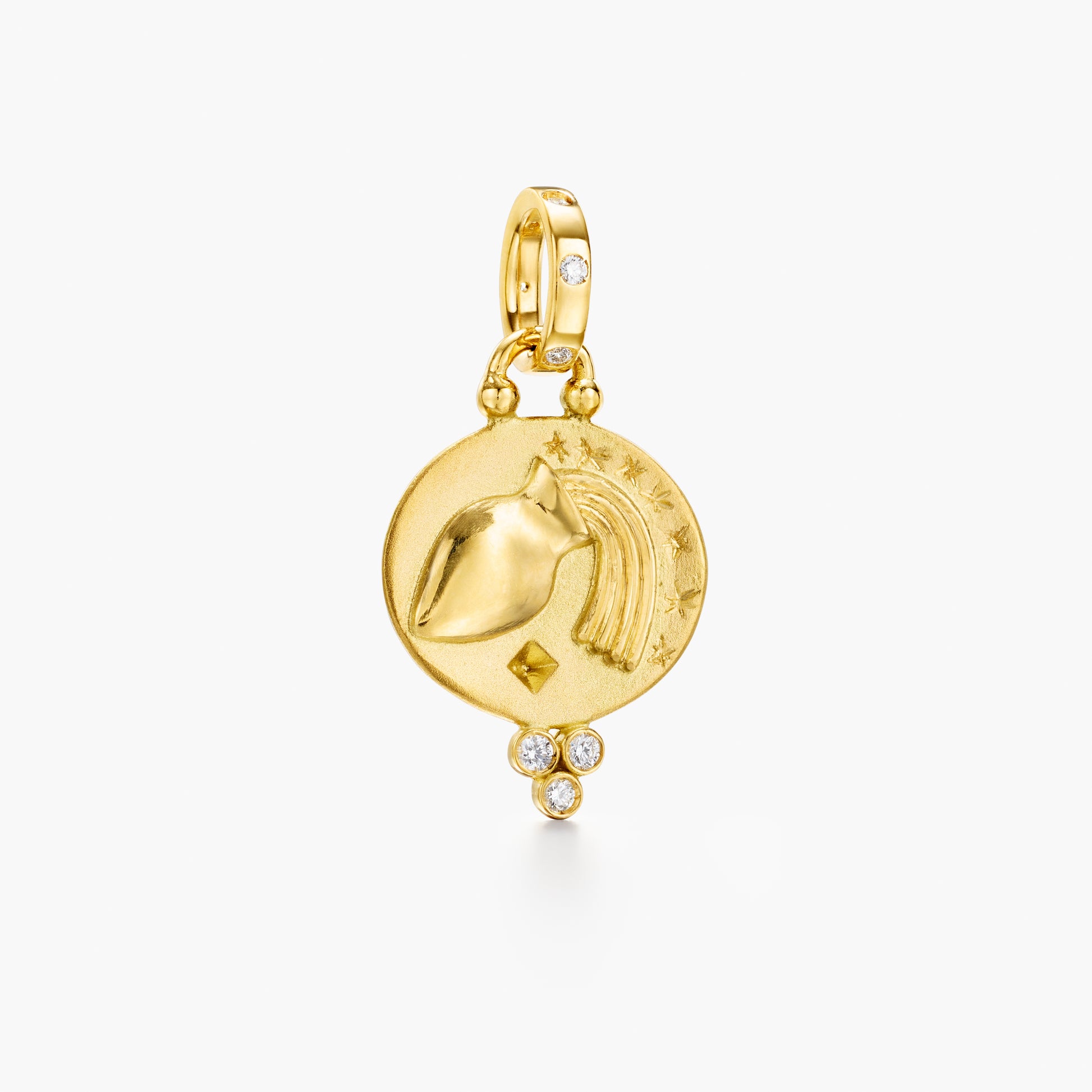 18k Zodiac Aquarius Pendant