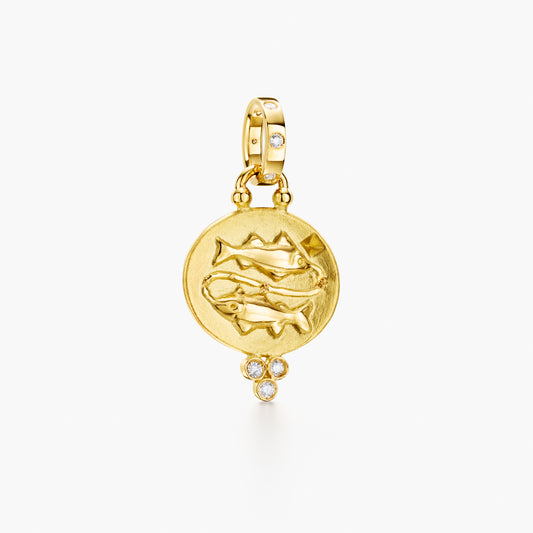 18k Zodiac Pisces Pendant