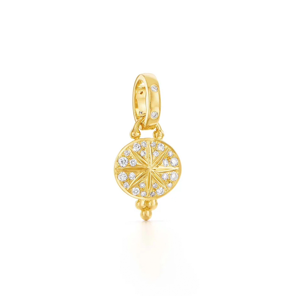 18k Yellow Gold Mini Diamond Pendant