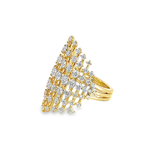 Tapered Cuff Style Diamond Ring