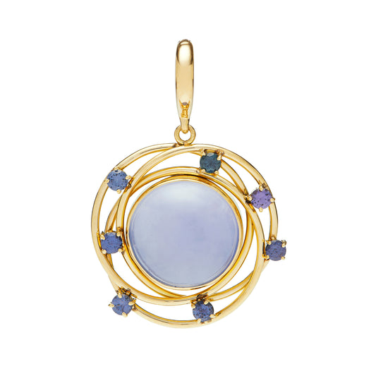 Nest Blue Chalcedony Pendant