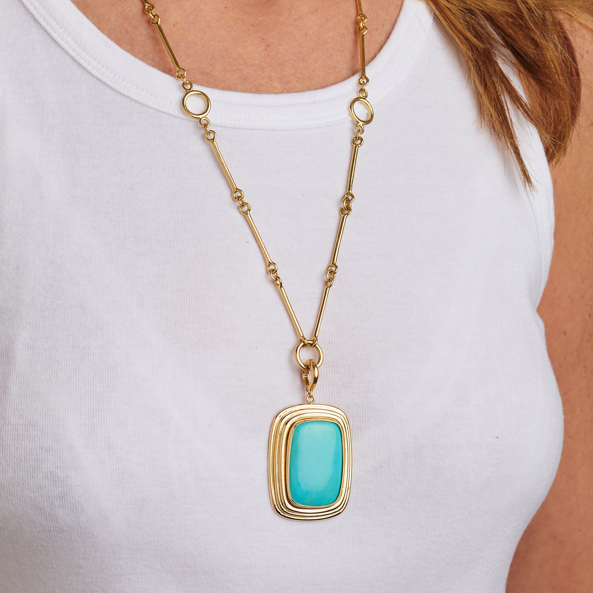 Turquoise Trapeze Pendant