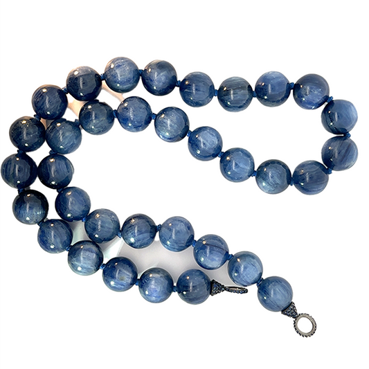 Kyanite Strand with Blue Sapphires