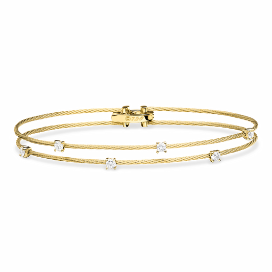 Double Unity Bracelet with 6 Diamonds