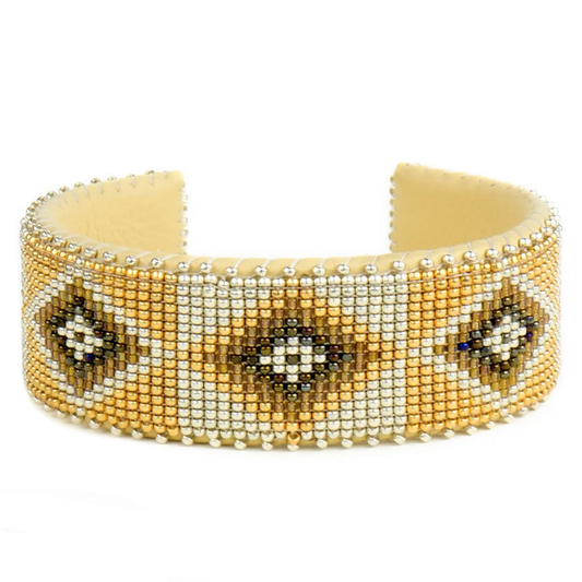 Etkie Large Beaded Cuff Bracelet