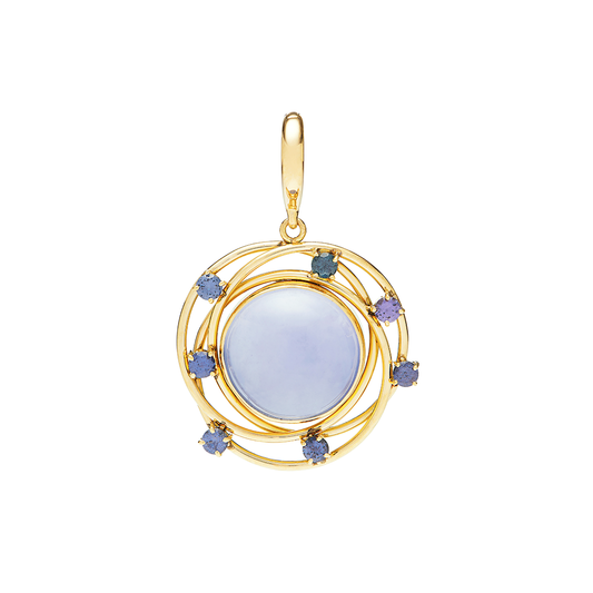 Nest Blue Chalcedony Pendant